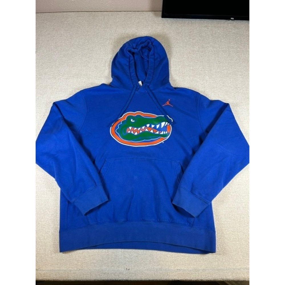 Nike Air Jordan Men's Blue Florida Gators Football Pullover Hooded Sweatshirt MD